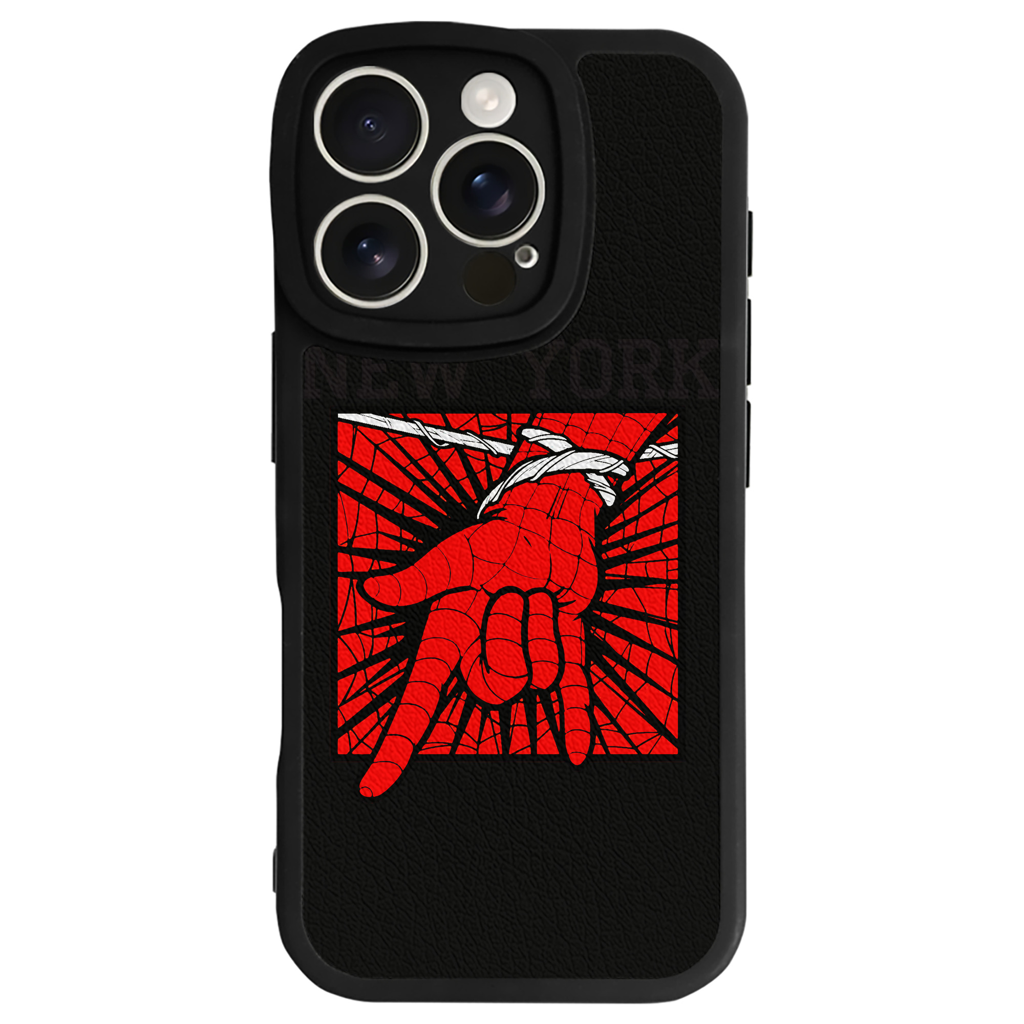 （画像用） Spider Man スパイダーマン 【iPhone 16シリーズ対応】シリコンスマホケース（レザー調） 材質：シリコン